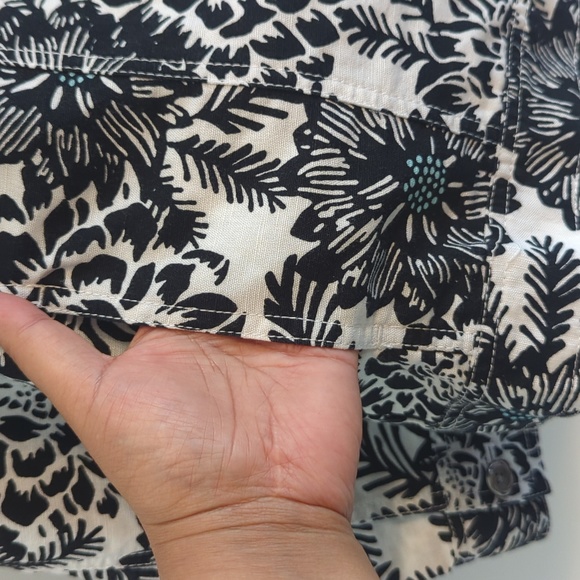 Croft & Barrow | Jacket Blazer | LINEN Blend | Black & White | Zip Up  Size Smal - Picture 7 of 16